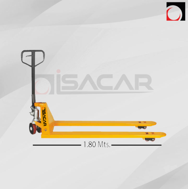 TRANSPALETA MANUAL EXTRA LARGA 2.500 KILOS 1800 MM TRANSPALETA MANUAL EXTRA LARGA 2.500 KILOS 1800 MM