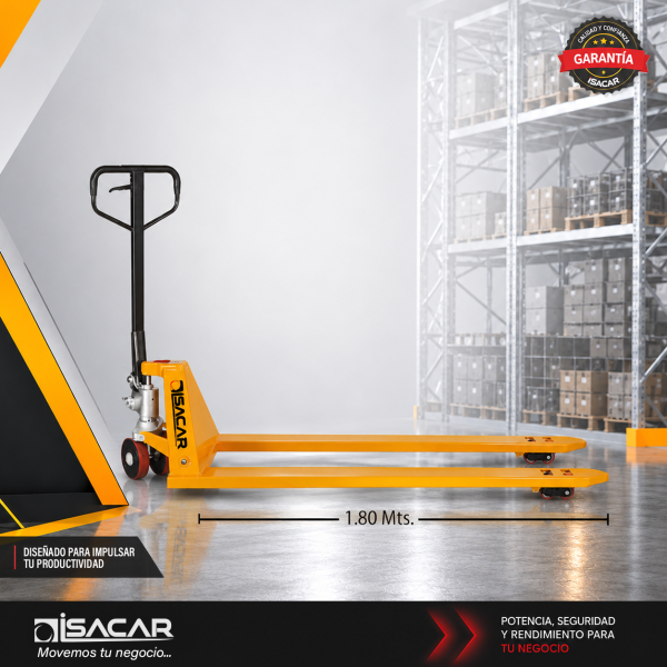 TRANSPALETA MANUAL EXTRA LARGA 2.500KG 1800MM