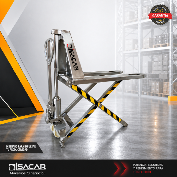 TRANSPALETA TIJERA ACERO INOXIDABLE 1500KG 800MM TRANSPALETA TIJERA ACERO INOXIDABLE 1500KG 800MM