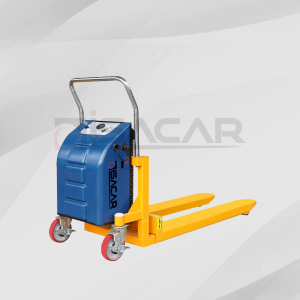 TRANSPALETA TIJERA ANGOSTA SEMI ELÉCT. 1000 KG 800MM