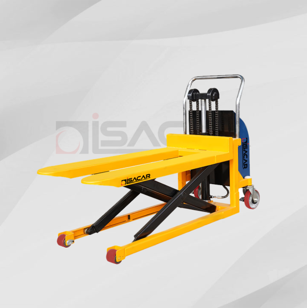 TRANSPALETA TIJERA ANGOSTA SEMI ELÉCT. 1000 KG 800MM TRANSPALETA TIJERA ANGOSTA SEMI ELÉCT. 1000 KG 800MM