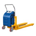 TRANSPALETA TIJERA ANGOSTA SEMI ELÉCT. 1000 KG 800MM